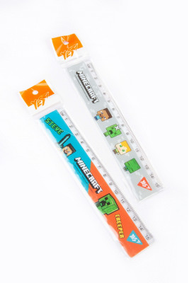 Лінійка 15 см, пластикова, "Minecraft"